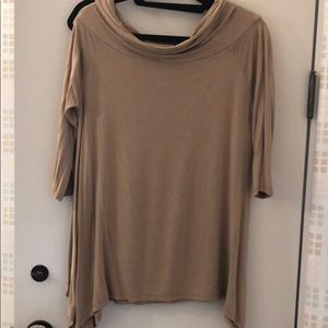 Tan Scoop Neck Tunic from Italy